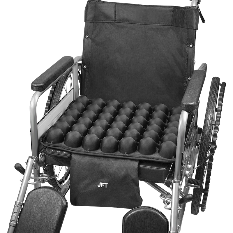 air cell pressure relief cushion on wheelchair for senior care